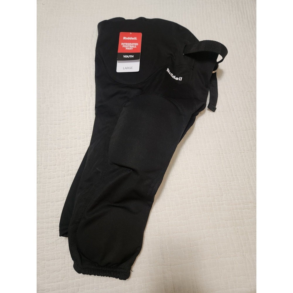 NWT Riddell Youth Integrated Football Pant Black Belted Pad Sports Active Size L